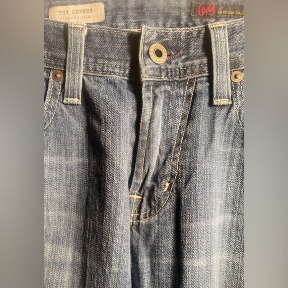 AG Geffen Slouchy Slim-Leg Faded Medium Wash 5 Pocket Trendy Casual Jeans 29 - Picture 4 of 5